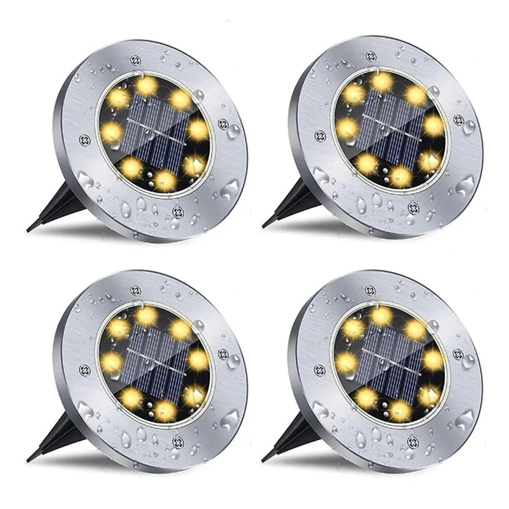 Lightsolar Zenith - Iluminación Solar para Jardín y Terraza Pack de 4 Estacas