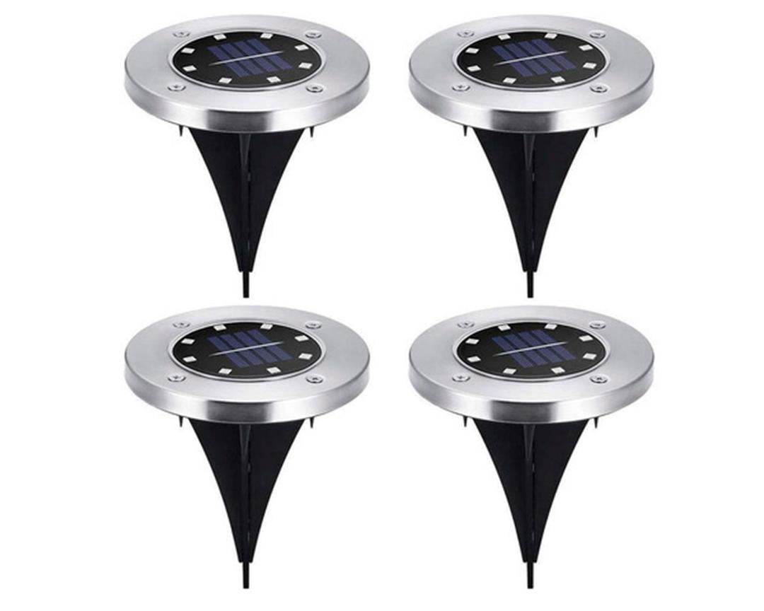 Lightsolar Zenith - Iluminación Solar para Jardín y Terraza Pack de 4 Estacas