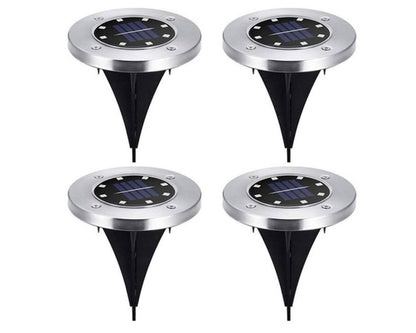 Lightsolar Zenith - Iluminación Solar para Jardín y Terraza Pack de 4 Estacas
